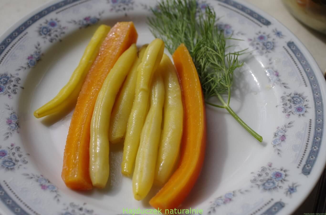fasolka i marchewka kiszone