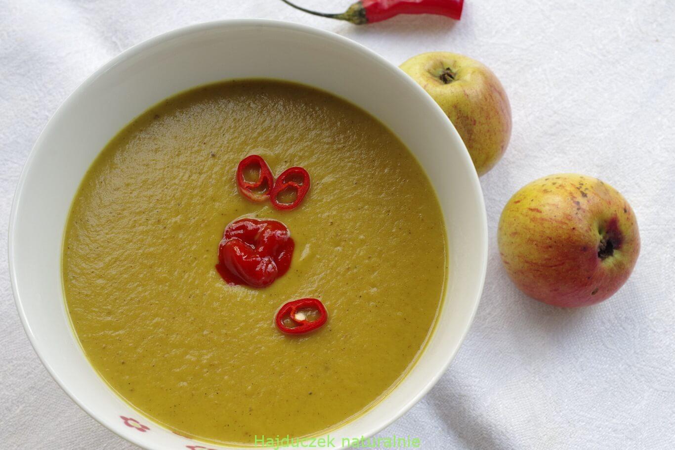 szybka zupa z pieczonej dyni