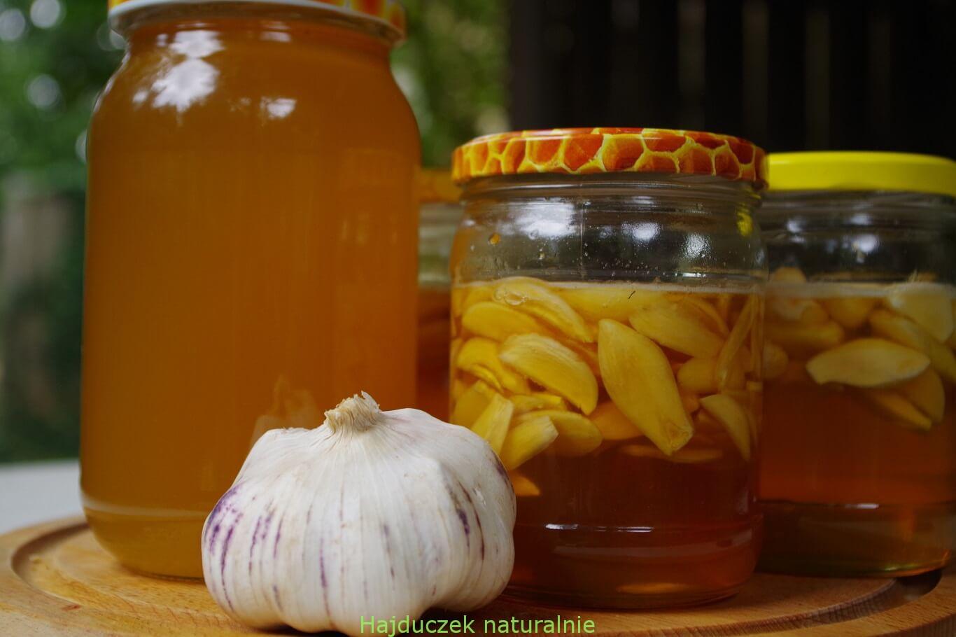 czosnek w miodzie