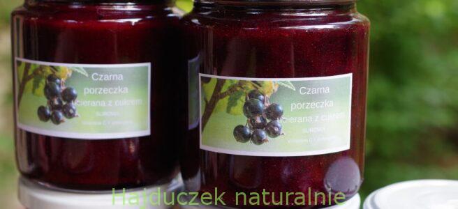Czarna porzeczka ucierana z cukrem