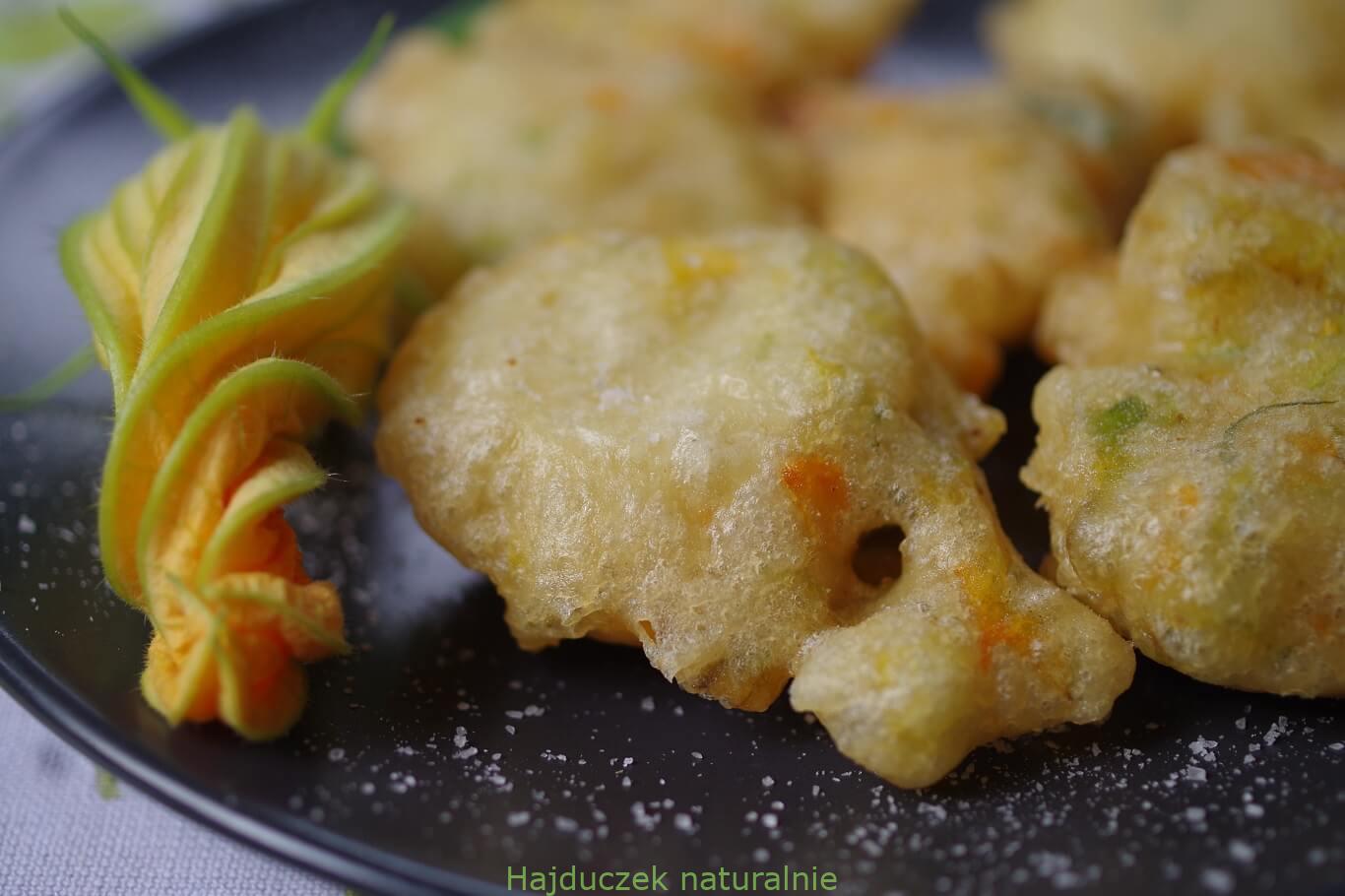 kwiaty cukinii smażone w cieście drożdżowym