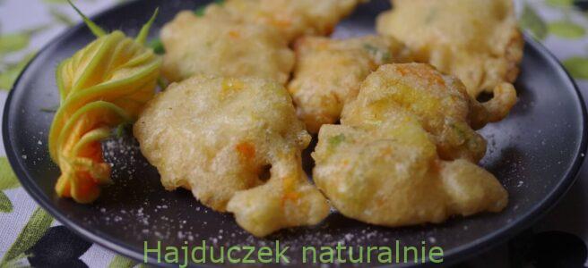 kwiaty cukinii w cieście drożdżowym