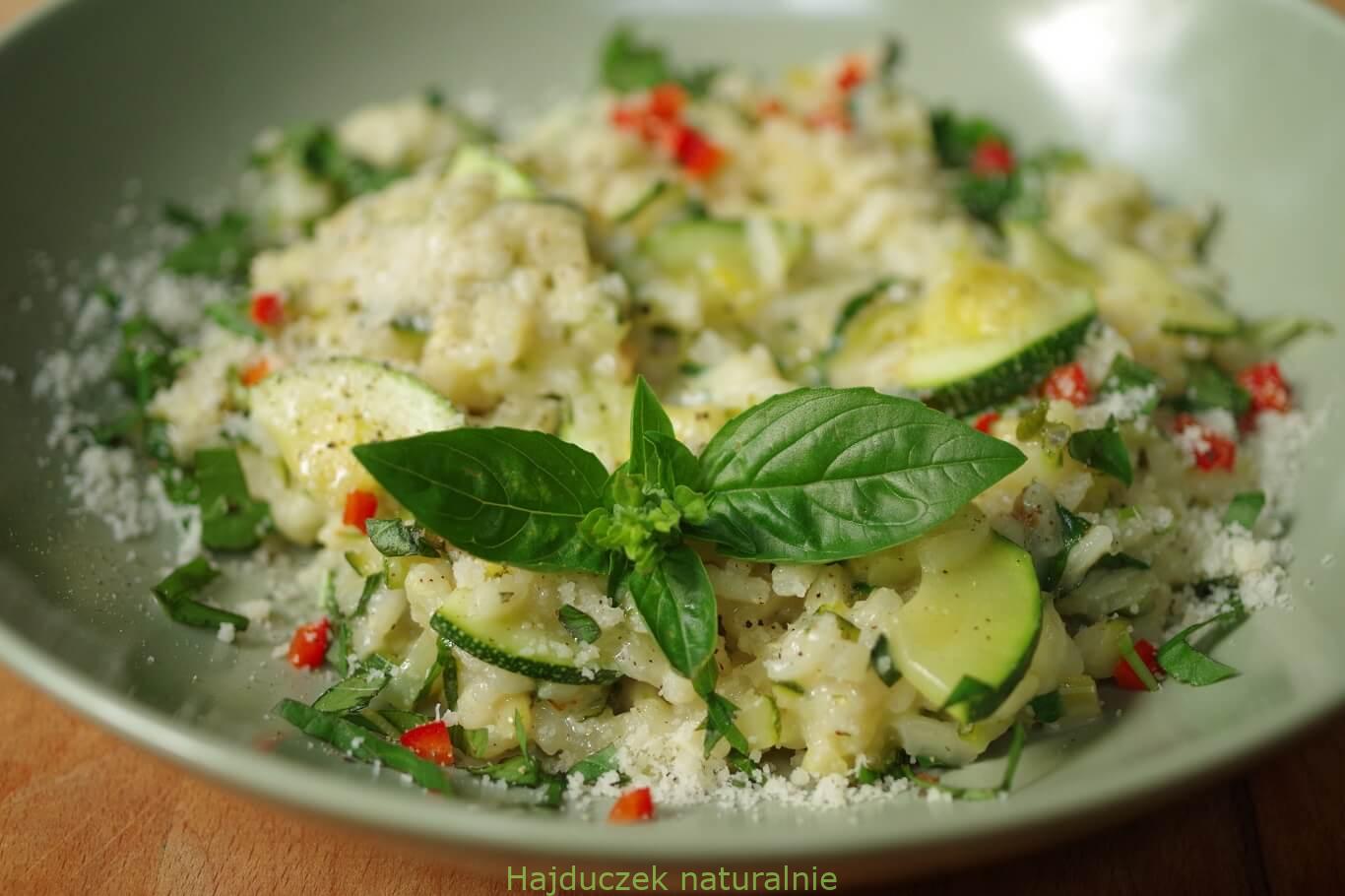 Risotto z cukinią - Hajduczek naturalnie - proste sposoby na zdrowe życie