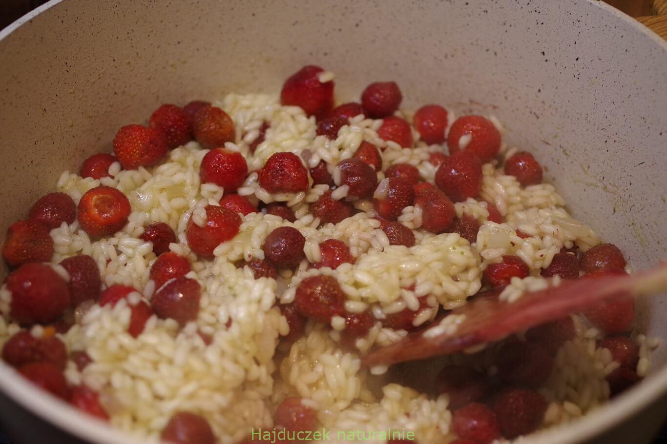 risotto z truskawkami