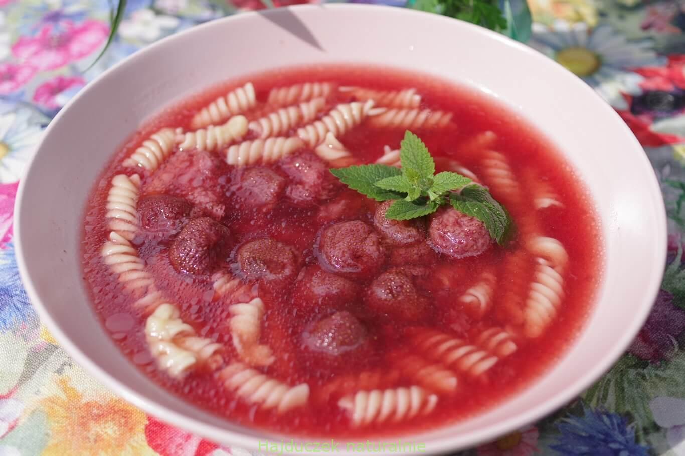 zupa owocowa z makaronem