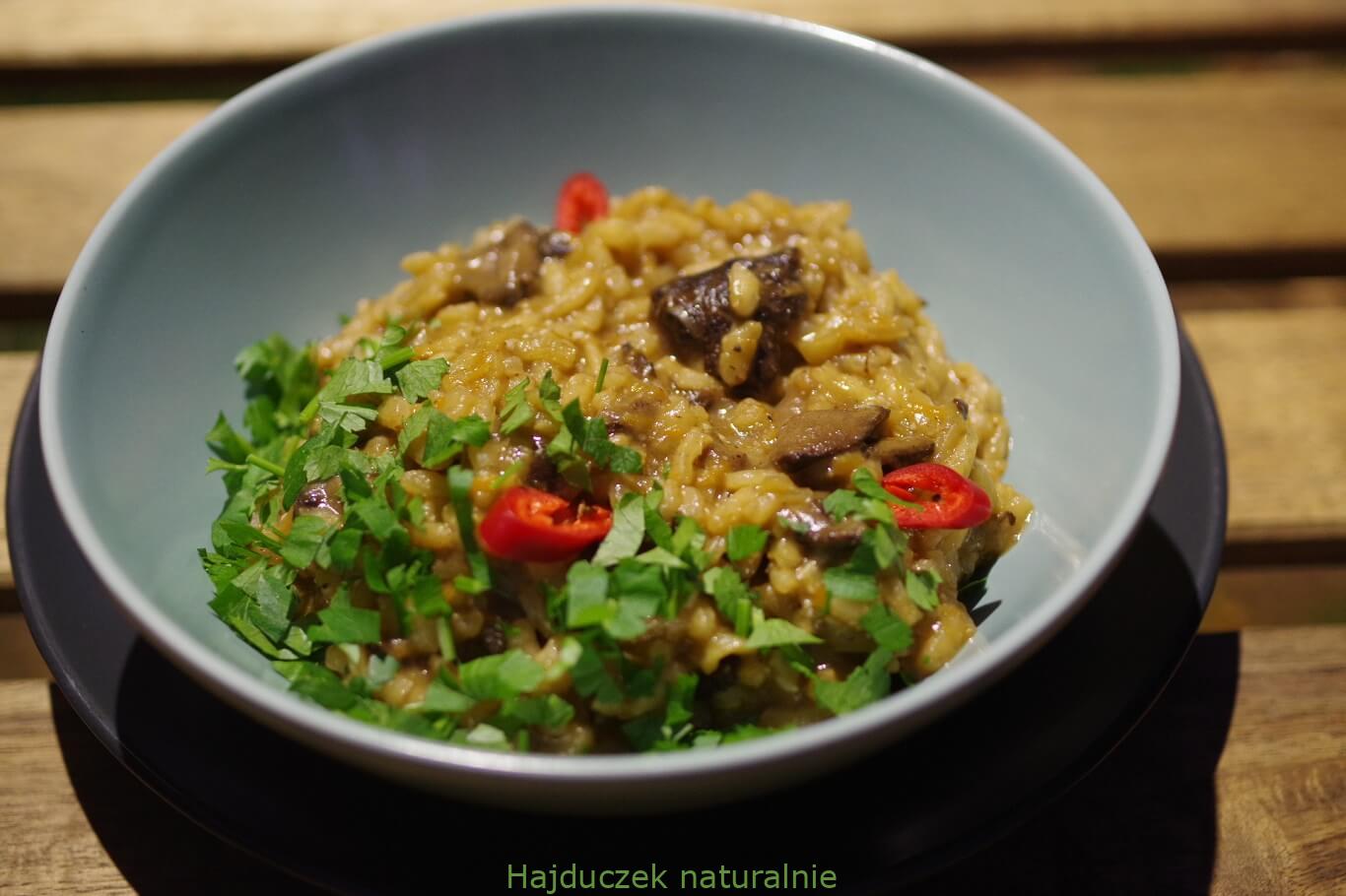 risotto z grzybami