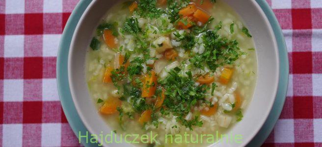 zupa ryżowa na młodej włoszczyźnie