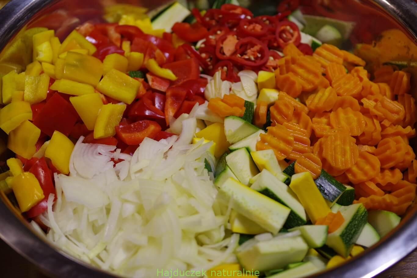 cukinia z przyprawą gyros