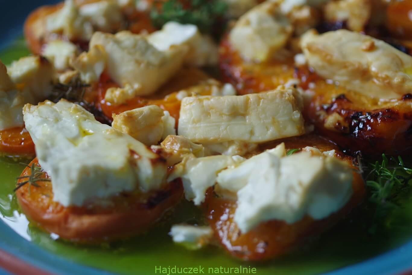 morele pieczone z fetą